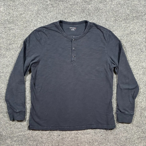 UNTUCKit Other - UNTUCKit Mens Long Sleeve Henley Shirt Size XL‎ Gray Casual Knit Pullover